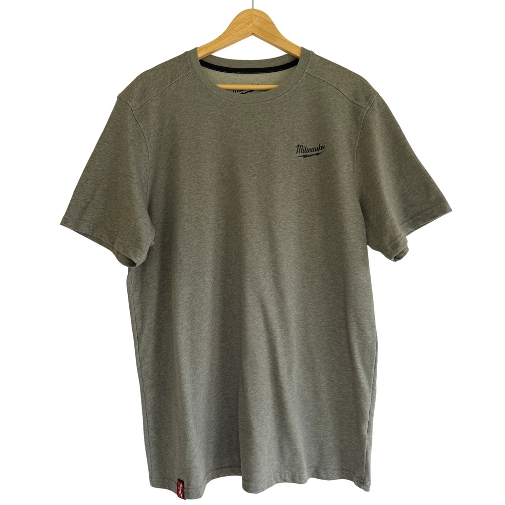 Milwaukee FreeFlex Mens Large Gray Short Sleeve T-Shirt Style 603 Crew Neck